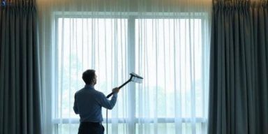 Commercial curtain steam cleaning service wishart hotels offices