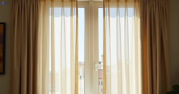 Dusty and dull curtains in wishart before steam cleaning